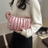 Space Cotton Puffer Makeup Clutch Purse Soft Toiletry Storage Organizer Quilted Cosmetic Bag  Women