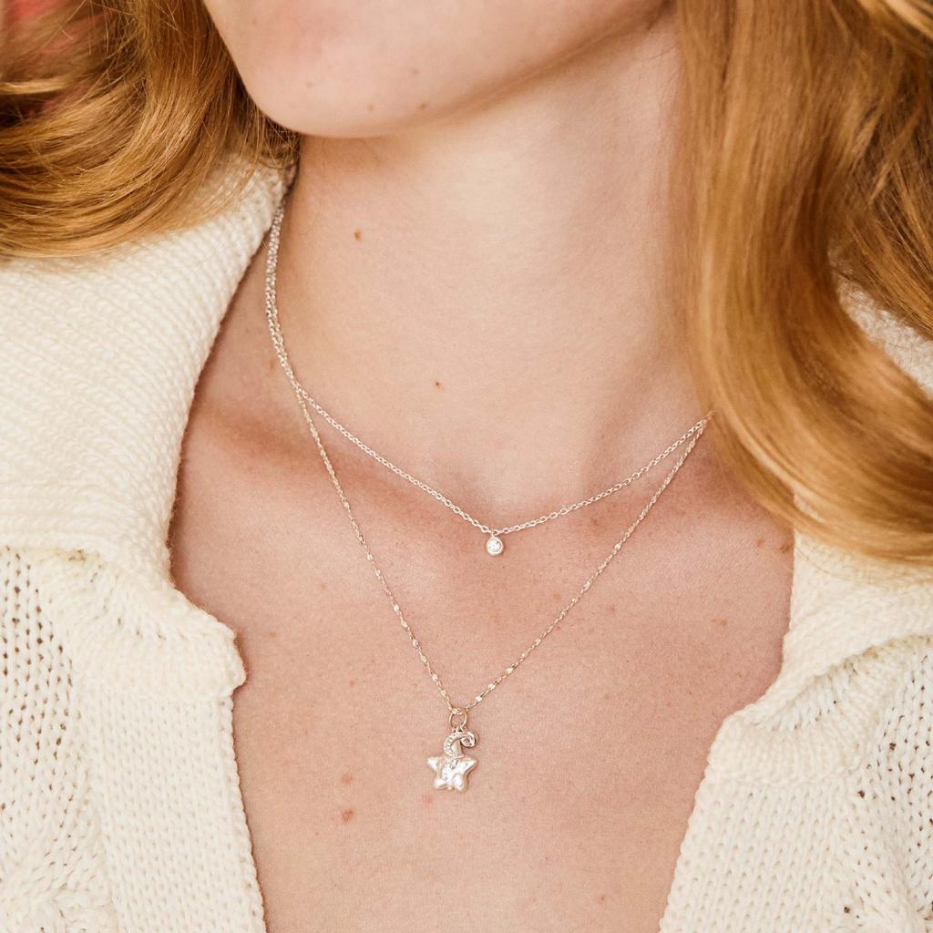 Shell Star Moon Necklace Small Fresh Sweet Star Pearl Moon Pendant Cold Clavicle Chain Electroplating Color Retention