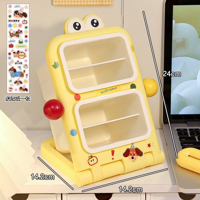1pcs Detachable pen holder slanted plug-in desktop office high aesthetic and cute creative colored pen storage box