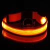 Adjustable LED Pet Collar Durable Nylon Material with Reflective Strip and Metal D-Ring for Secure Attachment Suitable for Small Medium Large Dogs