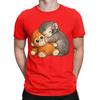 Classic Novelty 100 Cotton Tshirt Cute Monkey Hugging Plush Tops Tees For Unisex