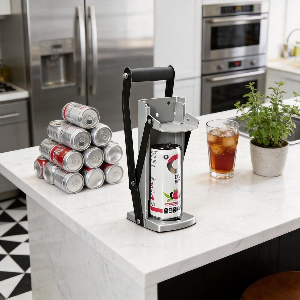 Can Compression Tool Wallmounted Manual Pullstyle Can Opener For Kitchen Use