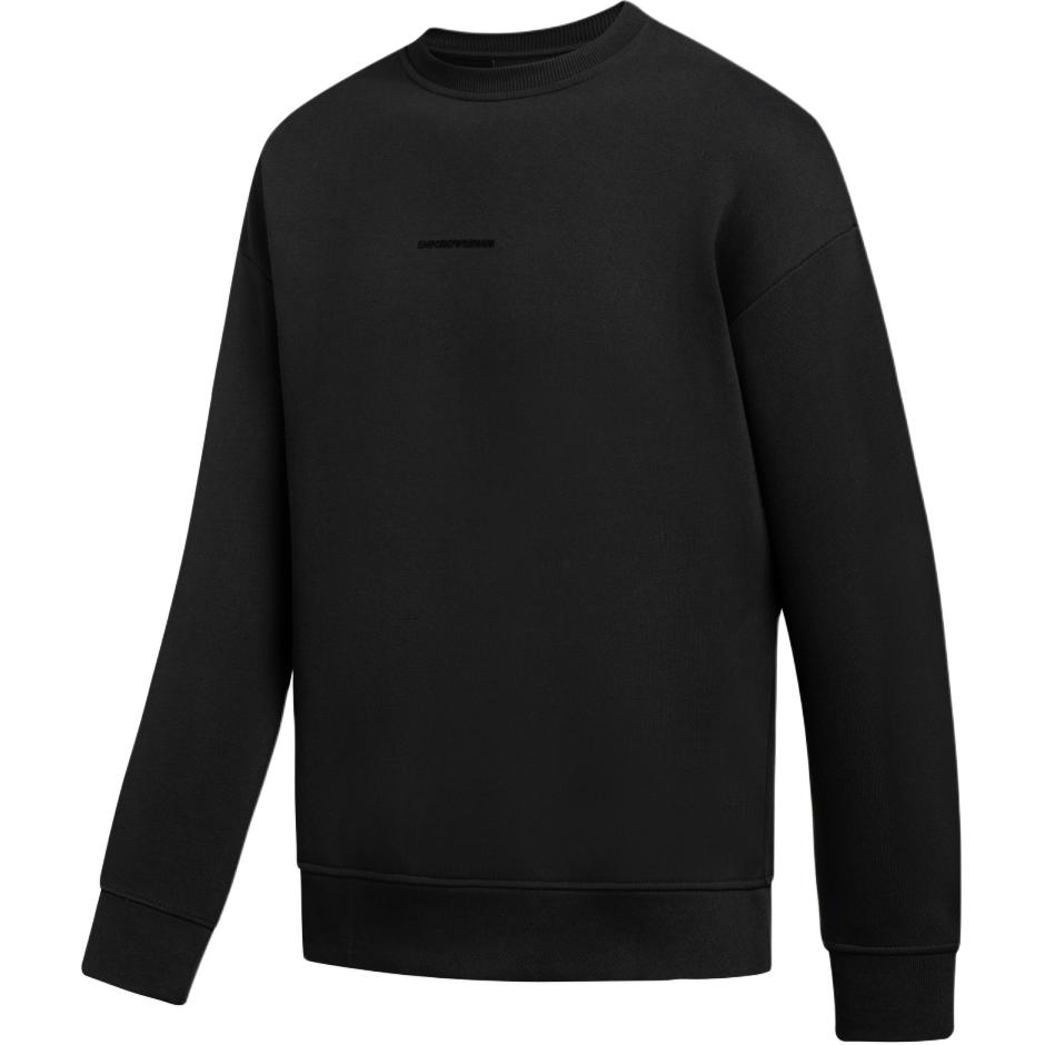 Emporio Armani FW24 Logo Letter Print Crew Neck Long Sleeve Sweatshirt Men Sweatshirt Black 6D1M95-1JTAZ-0999