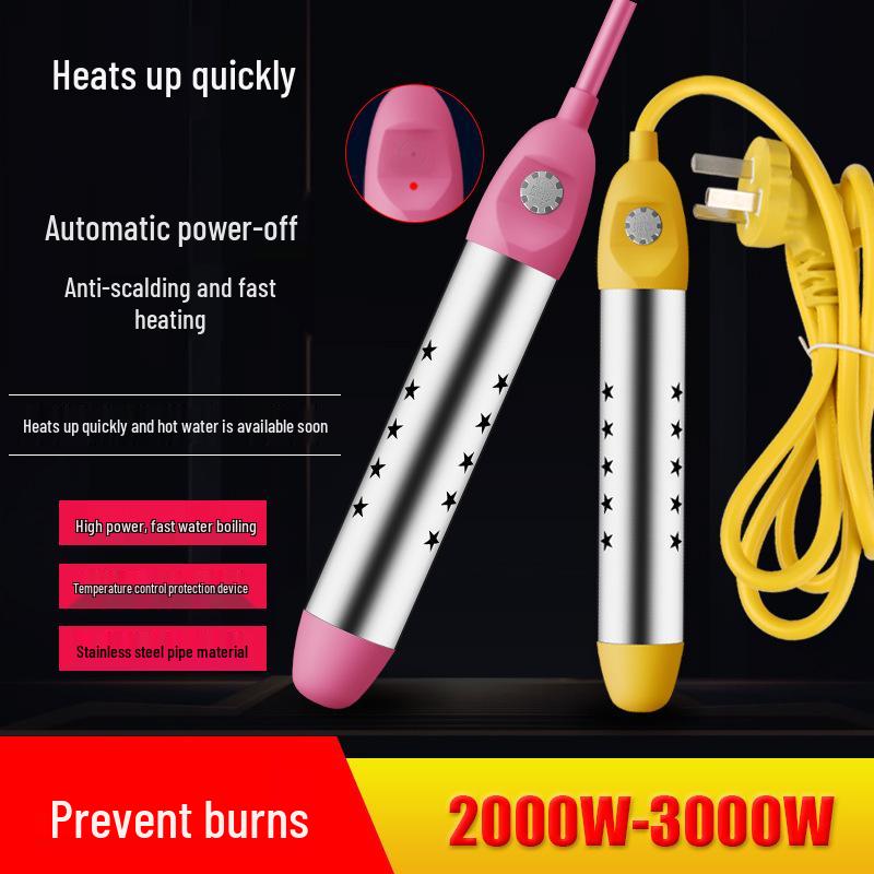 Rapid Heat Water Boiler Stick with Auto Shut-Off - Safe Electric Heater for Bathing and Household Use