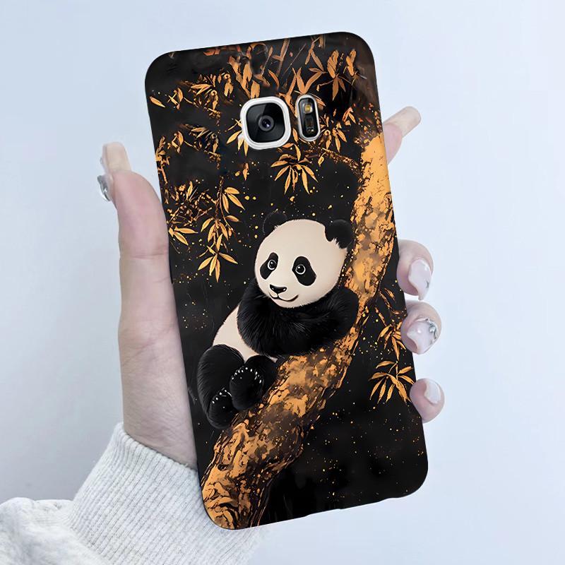 For Samsung Galaxy S7 S7Edge Case Soft TPU Silicone Cover Cute Astronaut Panda Phone Case For Samsung S7 S 7 Edge Coque Funda