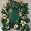 99 pcs Balloons Garland Arch Kit with Green Gold Balloons for Spring Party Wedding Birthday Baby Shower Gender Reveal Decor