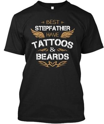 Miglior Patrigno Tatuaggio Barba T-Shirt Prodotta negli USA Taglia dalla S alla 5XL