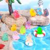 10 / 20pcs Luminous Mini Resin Ducks Tiny Duck Glow in The Dark Compact Miniature Waving Duck Figures Ideal for DO-IT-YOURSELF Fairy Garden