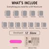 Simple Solid Color Nail Art Tips - 24-Piece Wearable Short False Nail Set