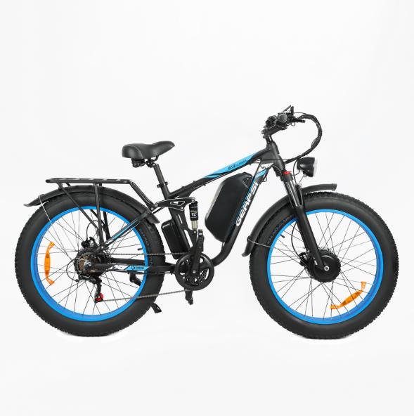 Ebike BLJ DP-2603 3000W Podwójny Silnik Bateria 48V 25AH, Przednie i Tylne Amortyzatory, 26-calowe Opony Śniegowe, Rower Elektryczny dla Dorosłych.