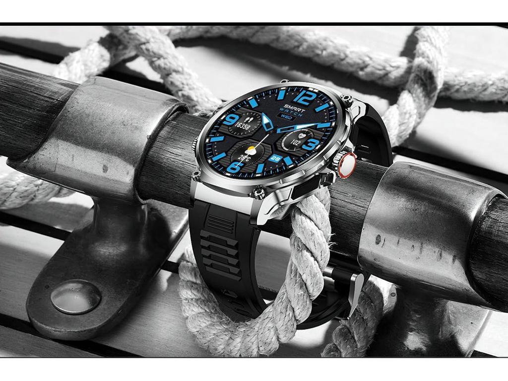 V69 Smartwatch: 1.85'' Display, Bluetooth Calls, Heart Rate & Blood Oxygen Monitoring, Multi-Sport Modes, Waterproof