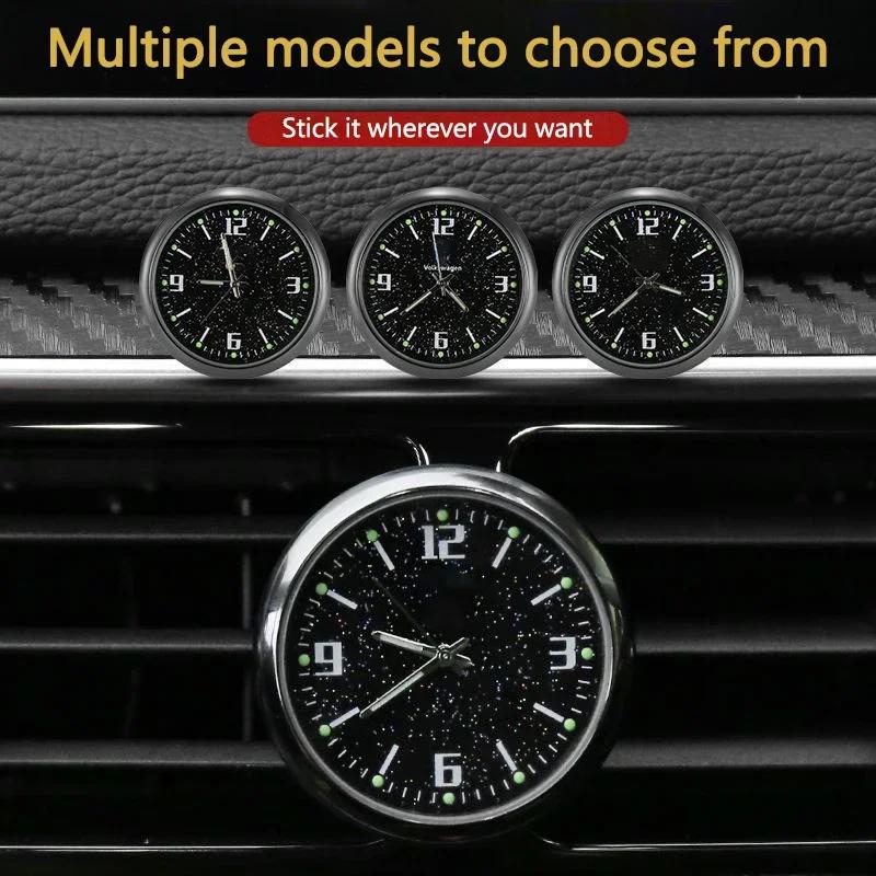 New 2026 Car Sticker Car Decoration Clock Watch Modified Car Interior Electronic Quartz For Ford Mustang Bronco GT Mach 1 Ecoboo