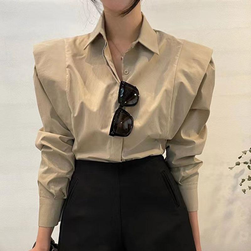 Fashion Long Sleeve Loose Blouses Street Office Elegant Tops Shirt OL Women's Shirt Autumn 2025 New Chic Women Blouses and Tops Shirts 2952