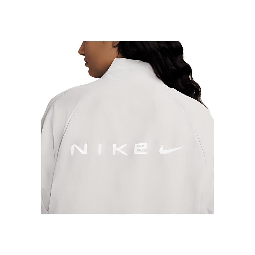 Nike Sportswear Collection Dry Sweat-Wicking Zip Jacket Women Jackets Light-Iron-Ore White FV7535-014