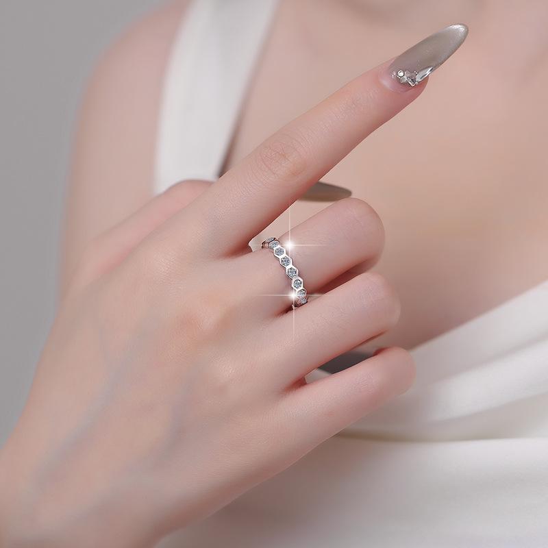 D Color Moissanite Engagement Ring for Women 925 Silver Gold Plated Solitaire Rings