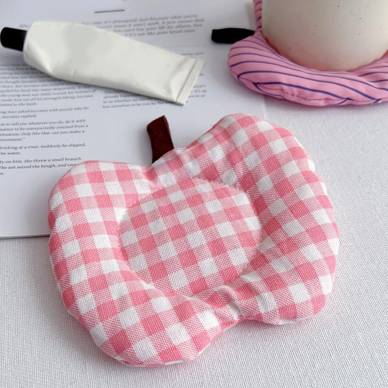 14.5*12cm Fruit Shaped Design Ins Fabric Coaster Wave Point Cotton Creative Coffee Cup Pad Heat Resistant 13 Colors