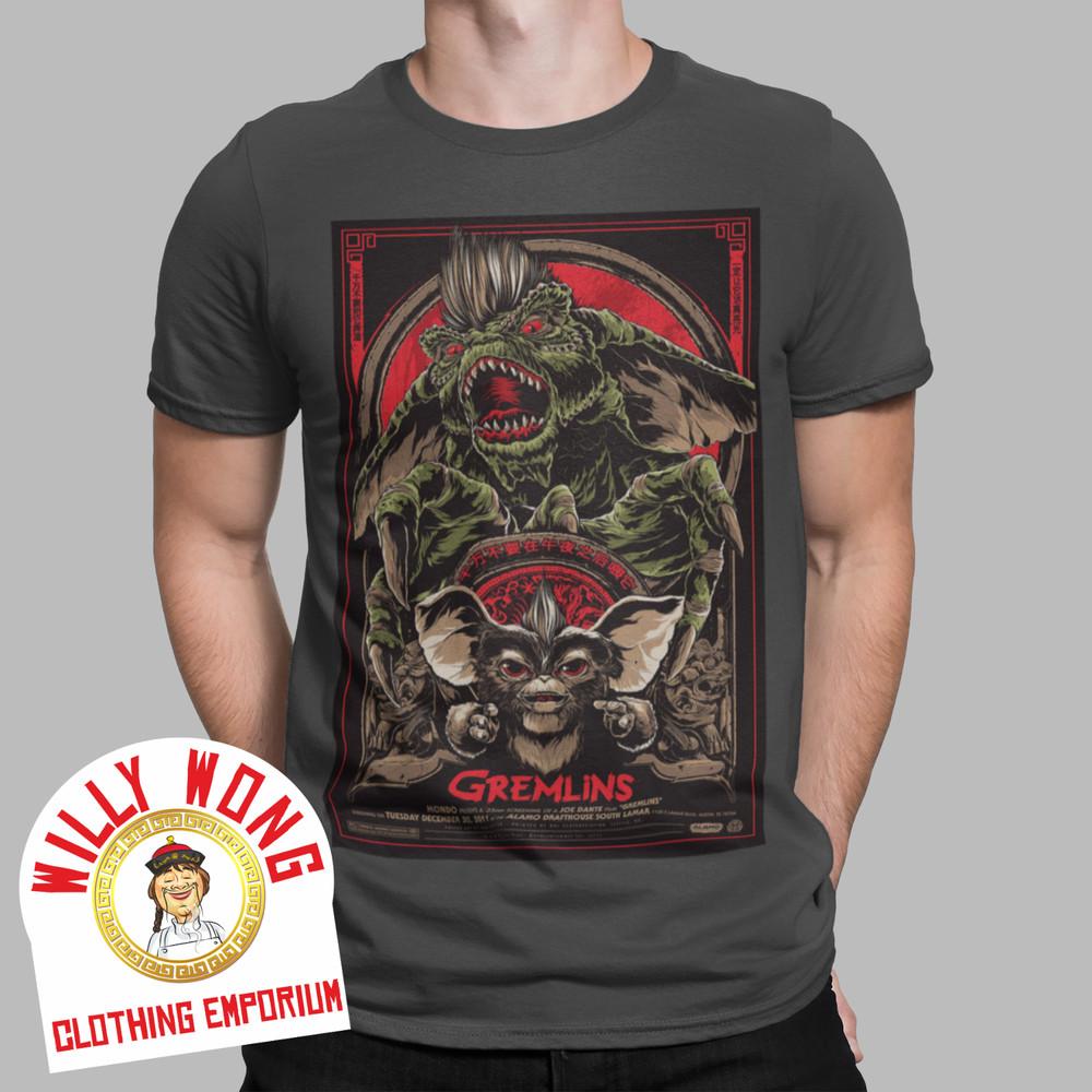 GREMLINS T-SHIRT MOGWAI GIZMO MOVIE RETRO CLASSIC VINTAGE HERO GAMER UK HORROR Unisex T-Shirt XXXL