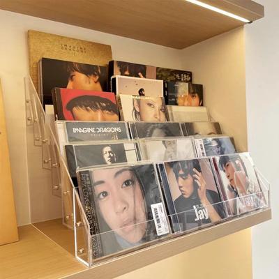 Meuble d'exposition pour CD d'album Maison Acrylique Présentoir à disques Rangement CD Rangement magazines Boîte de rangement pour CD d'album de chanteur célèbre