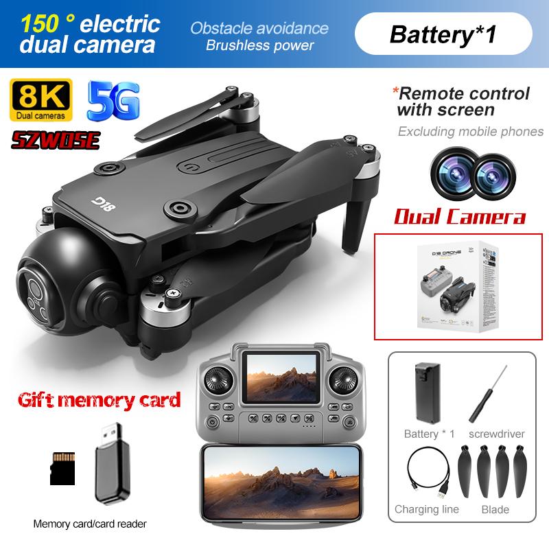 D18 Obstacle Avoidance Drone Profissional 8K HD Dual-Camera 5G Wifi With Screen Remote Control Quadcopter Optical Flow Drone Toy