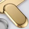 Plate Gold Oval Smooth Stainless Steel Corrosion-resistant