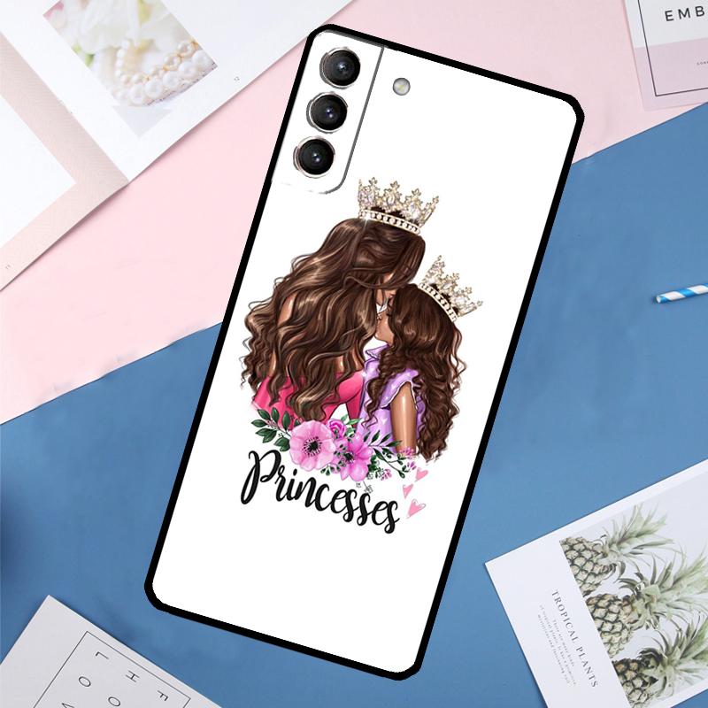 Beautiful Mother Daughter Son Case For Samsung Galaxy S25 Ultra S21 S22 S24 S23 Ultra S9 S10 Plus S21 FE S25 FE Back Cover