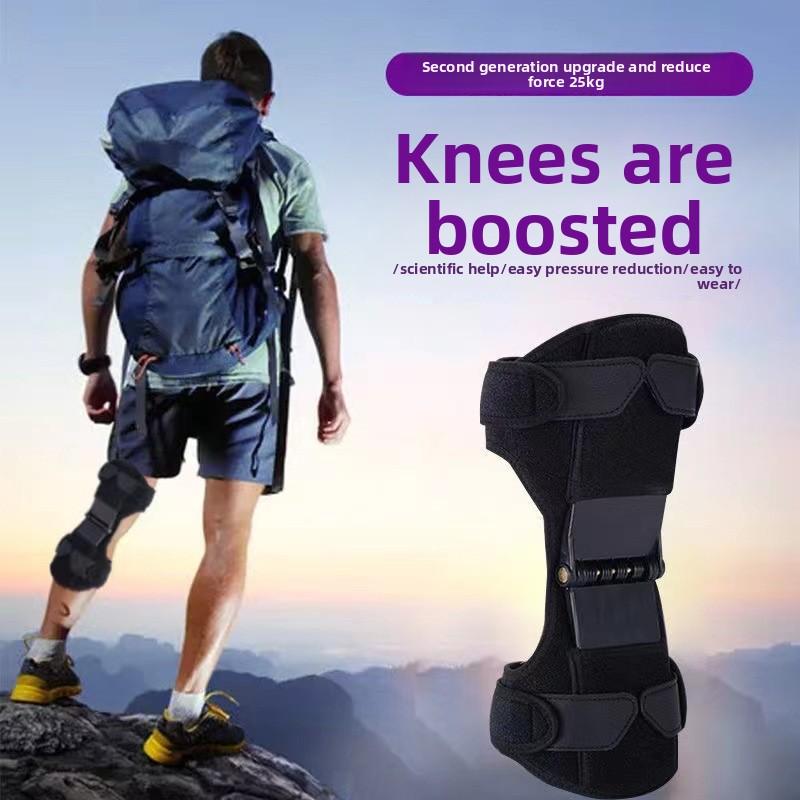 Quad-Spring Knee Support Brace – Shock-Absorbing Design for Hiking/Running, Patella Stabilizer &Joint Comfort for Active Seniors