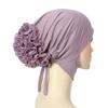 Muslim Inner Cap Hijab For Women Solid Underscarf With Lace Flower Hijab Undercap Scarf Turban Hat Islam Muslim Hijabs Headcover
