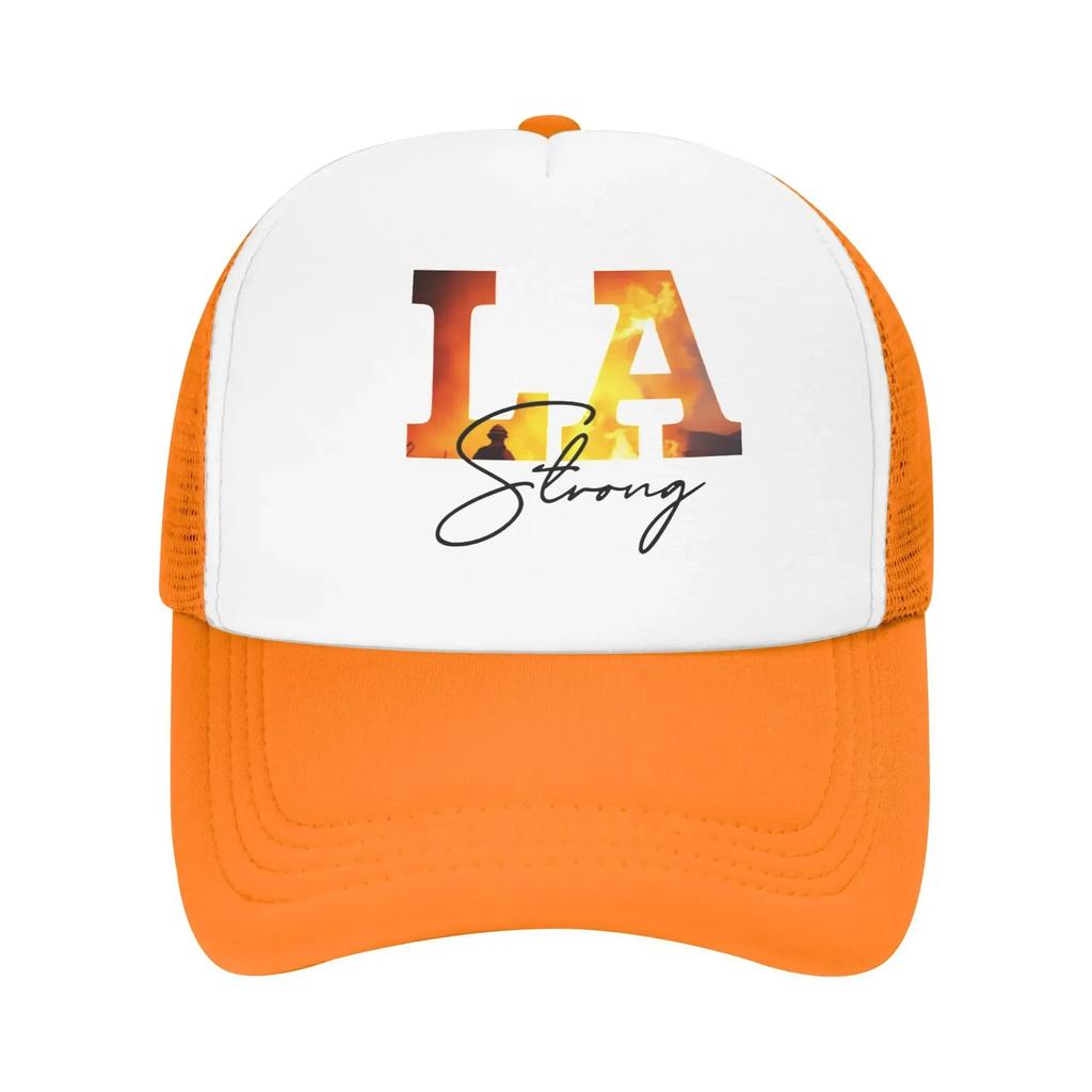 LA CALIFORNIA STRONG Firefighter Hiking Mesh Baseball Caps Women Men Personalized Male Beach Bucket Hat Trucker Cap