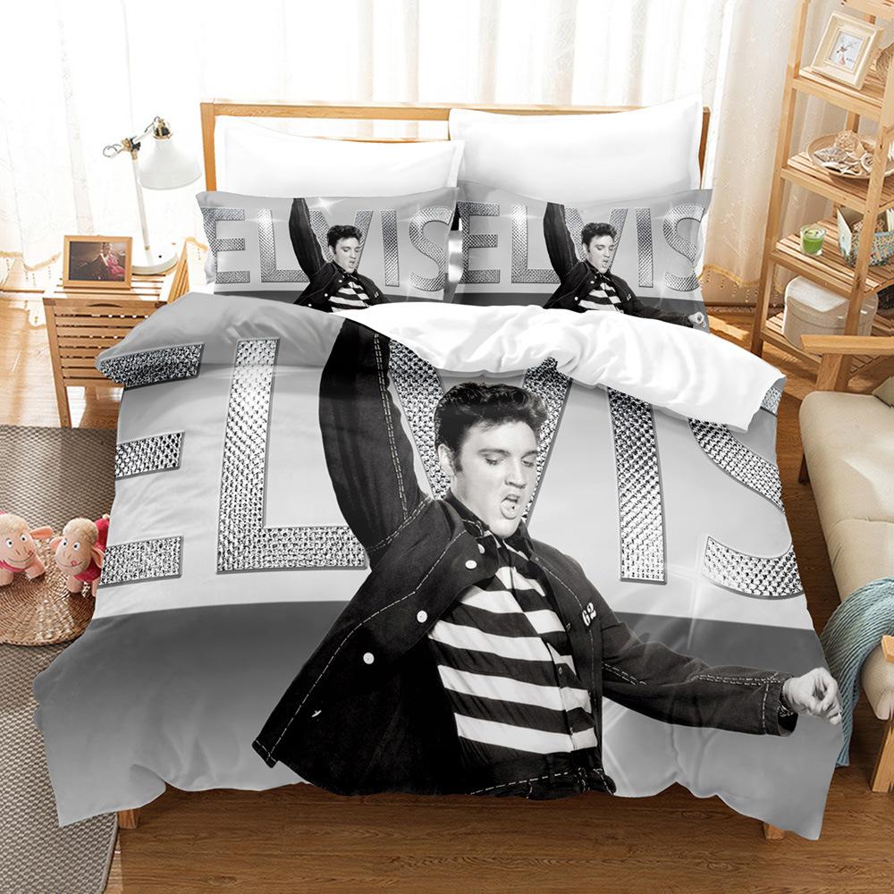 Elvis Presle Digital Printing Three-Piece Set
