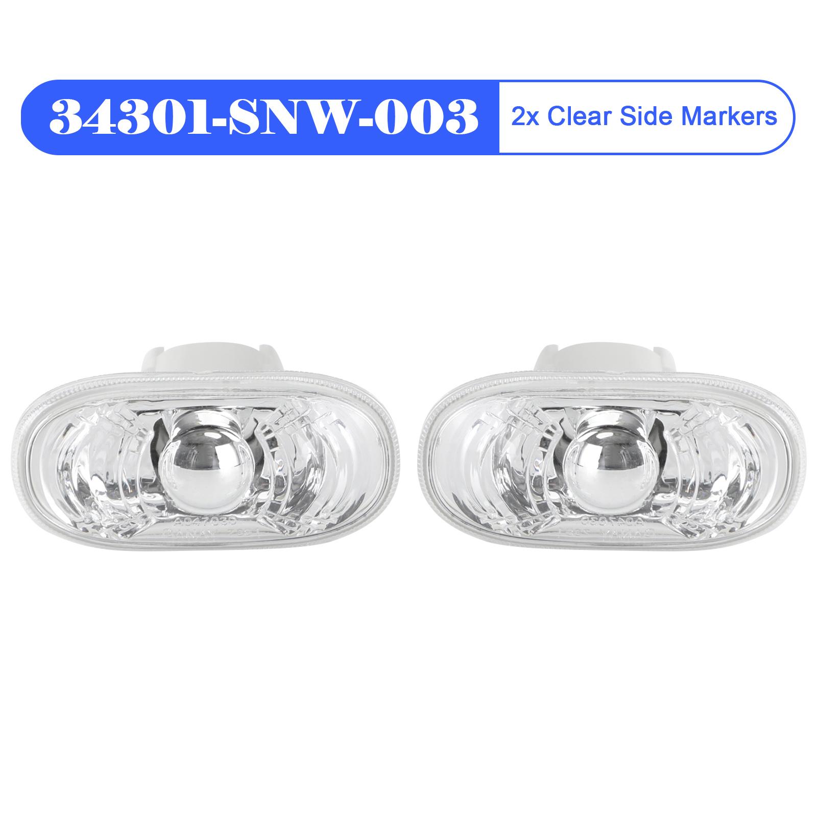 

2x Clear Side Markers 34301-SNW-003 for Honda Civic Type R FD2 2006-2011