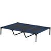 Dog Bed, Foldable, Outdoor Dog Bed, Elevated Stand, 122 Cm X 92 Cm X 23 Cm, Blue + Black