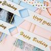 Mini Birthday Hat & Banner Cake Decorations - Internet Celebrity Style Baking Accessories
