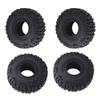 4 Pcs RC Wheel Tire with Hub Plastic Enhanced Handling High Simulation RC Crawler Tire for Axial SCX