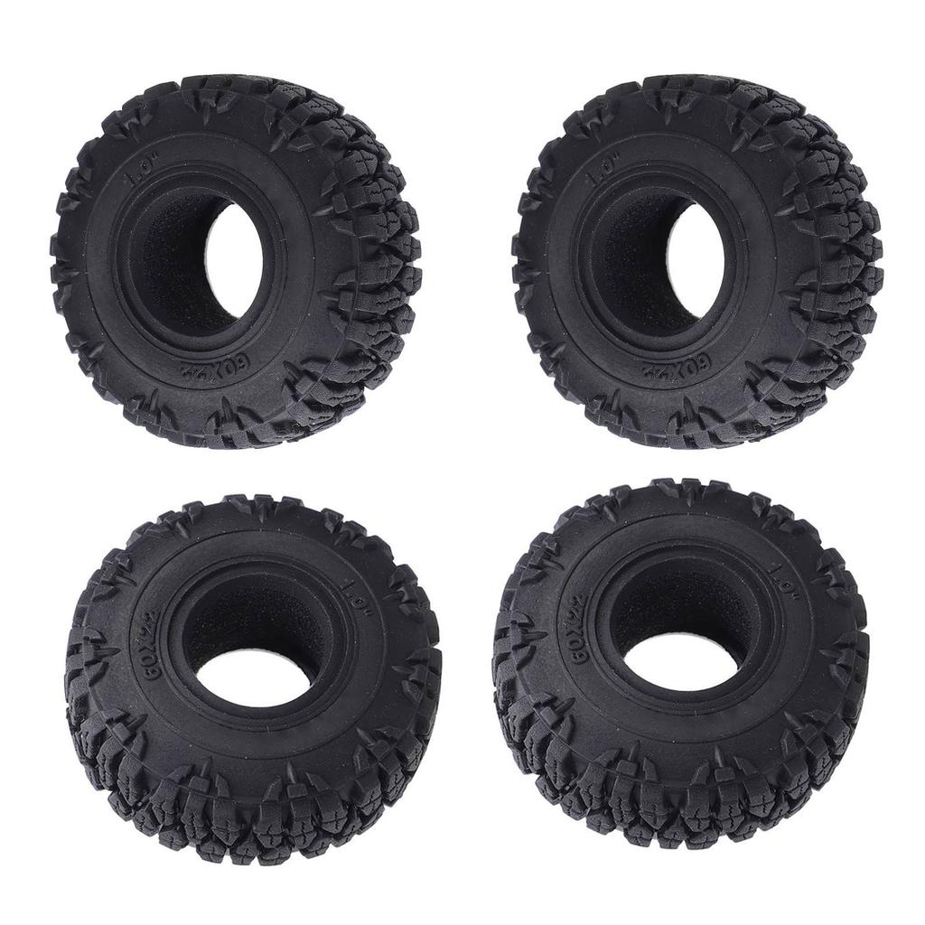 4 Pcs RC Wheel Tire with Hub Plastic Enhanced Handling High Simulation RC Crawler Tire for Axial SCX
