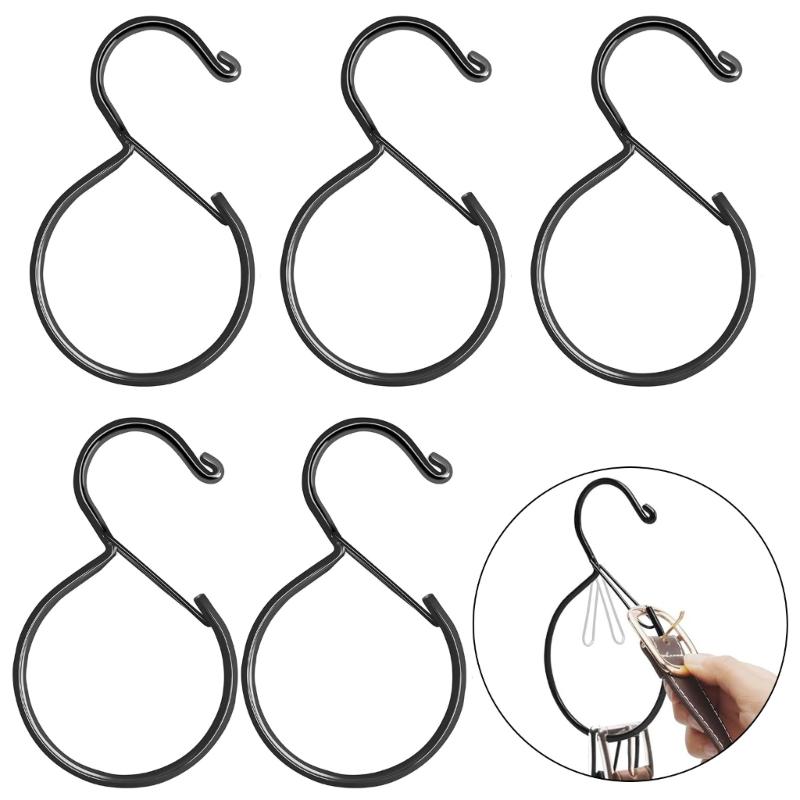 Spring Loaded S Shape Hook Easy Mounting Easy Installation Sturdy Iron Storage Solution