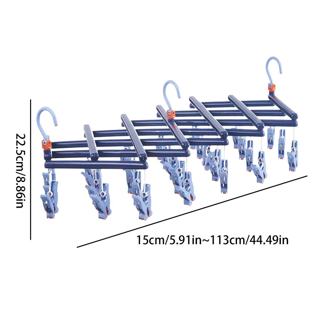 Foldable Drying Rack Foldable Sock Drying Rack Multifunctional Underwear Clips Portable Sock Hanger for Travel Outdoor Laundry