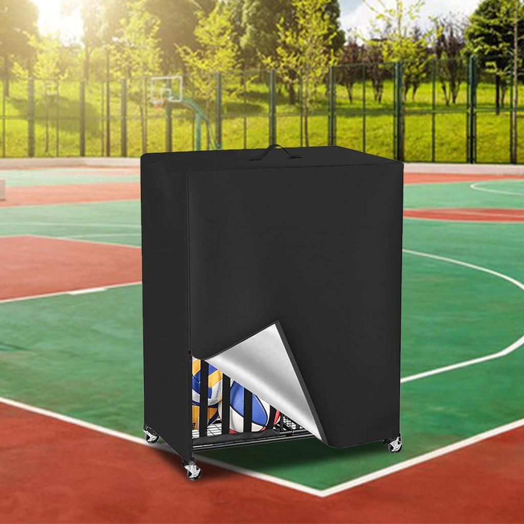 Portable Basketball Rack Protector Cover Scratch Resistant Breathable Ball Organizer for Sports Training Area