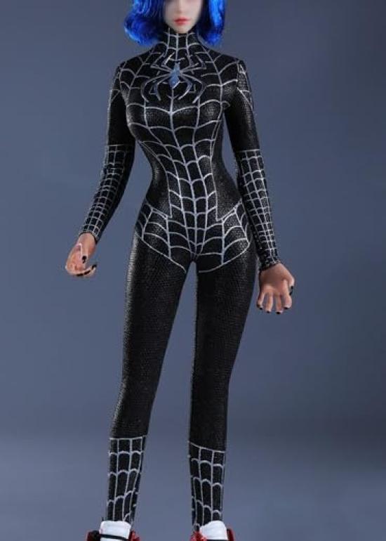 

[TOYBARJAPAN] 16 Scale Action Figure Body Compatible with TBLeague and other body types. Fire Girl Toys FG-088B Spider Black Leotard Beautiful