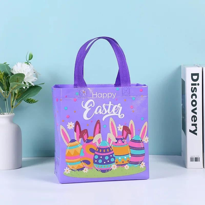 1-20 Stück Vlies-Geschenktaschen Osterhase Ei Tragetaschen Party-Geschenktaschen Spielzeug-Aufbewahrungstaschen Umweltfreundliche Vlies-Einkaufstaschen