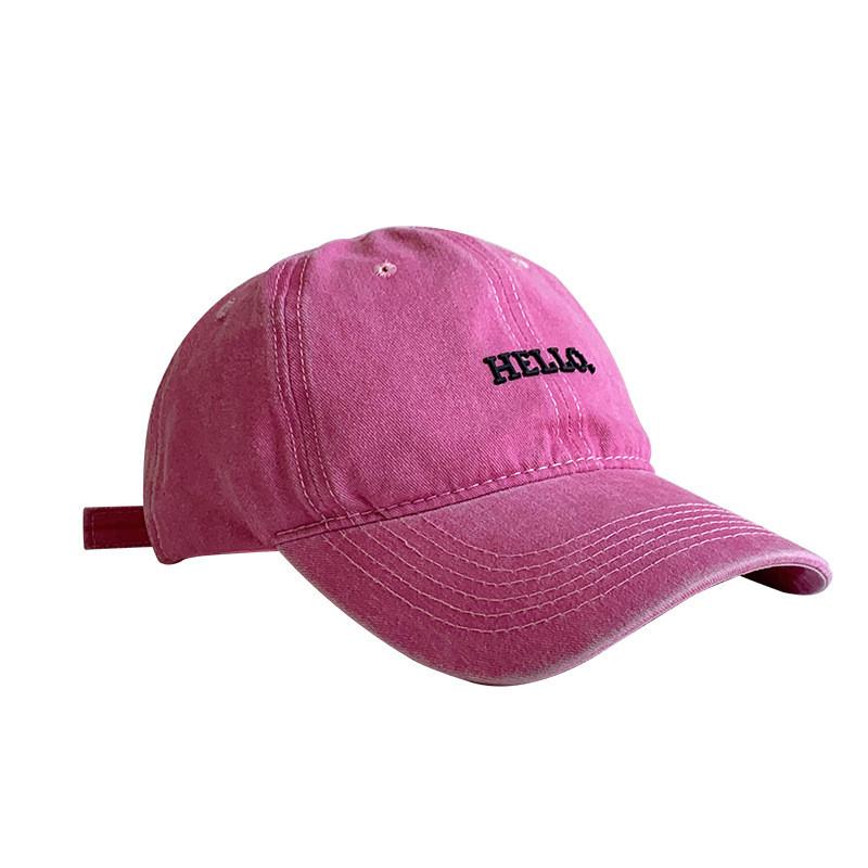 Classic Pink Adjustable Baseball Cap For All Seasons Featuring A Soft Design And Style Chic