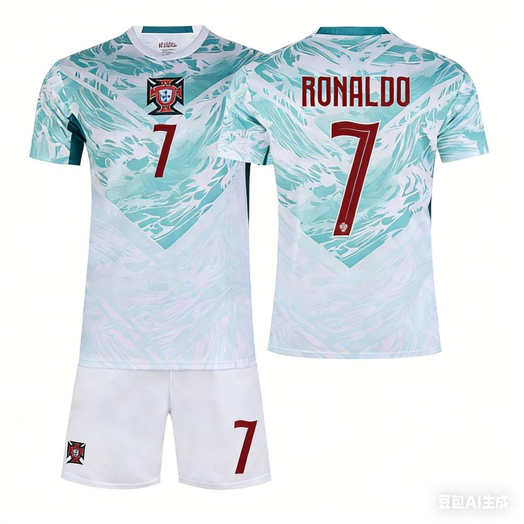 World Cup Portugal Away Football Jersey No. 7 Short-Sleeved Jersey, Team Jersey