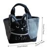 Large Capacity Top-Handle Tutoring Bag Cartoon Canvas School Bag Cat Tote Handbags  Students
