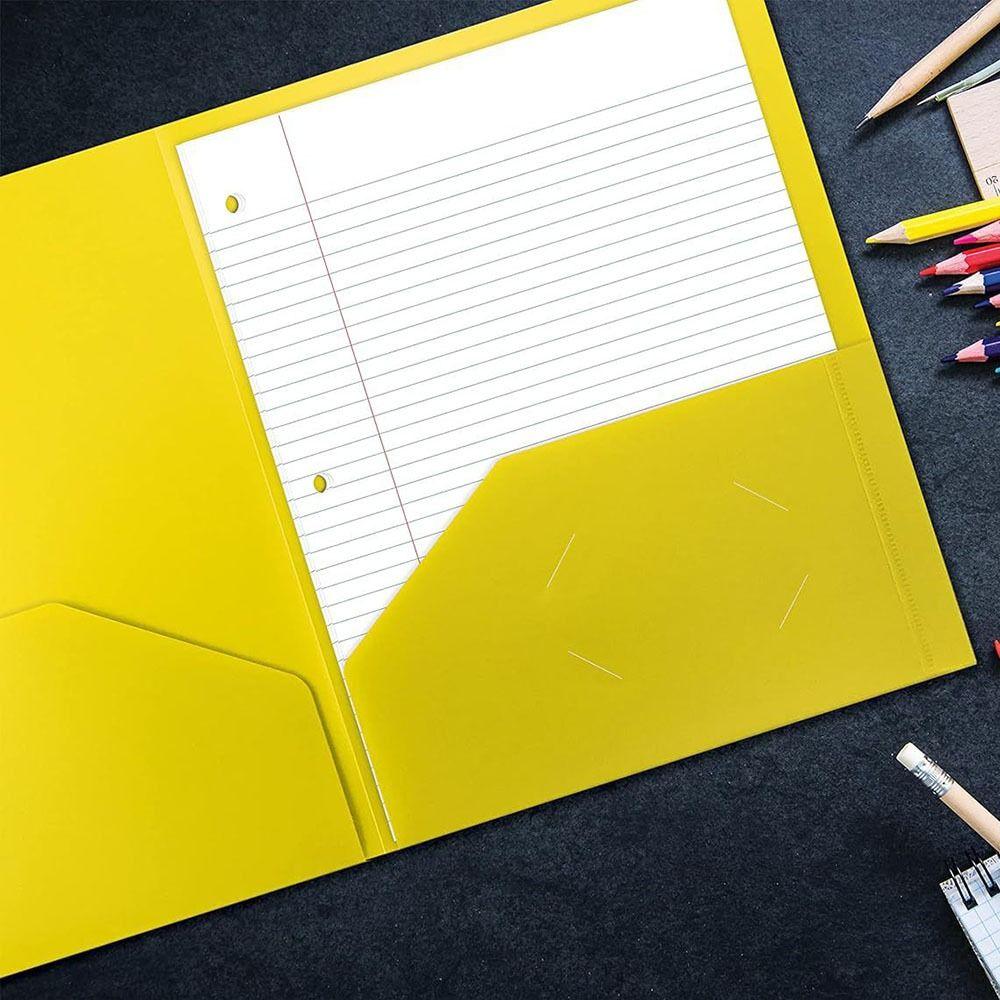 with Pockets A4 File Folder PP Double Sided Pocket Folder Folding Folders  Unisex