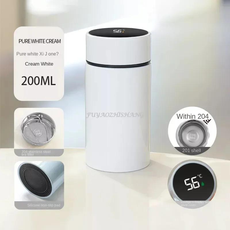 200ML Smart Termos Vattenflaska Intelligent Temperaturdisplay Rostfritt Stål Vakuumflaskor Termosar med Filter Tekopp