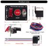 Kohlefaser-Panel Zündschalter-Kippschalter-Kit, Motor-Druckknopf-Startknopf Passend für Rennwagen, LKW, Boote, Wohnmobile