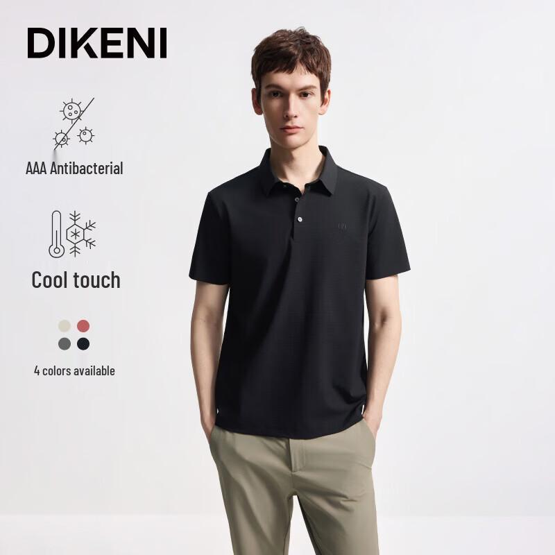 DIKENI Men's Cooling Antibacterial Tech Checkered Polo Shirt