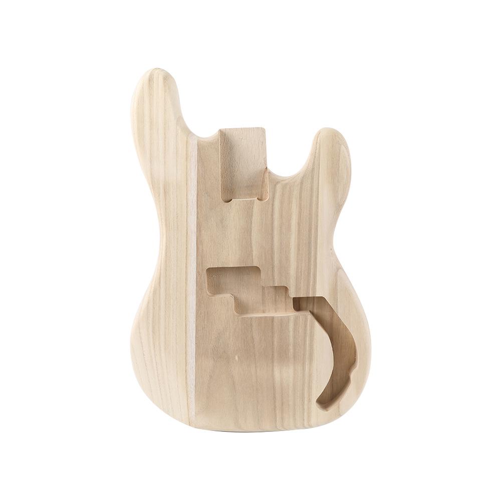 PB-T02 Bass Guitar Body in Paulownia Wood, Raw Wood Finish