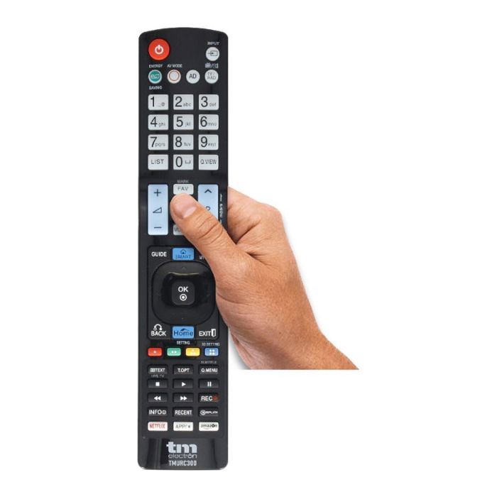 Tm Electron Tmurc300 Universal Remote Control Compatible with Lg Tv with Direct Access Buttons To Digital Platforms (VOD)