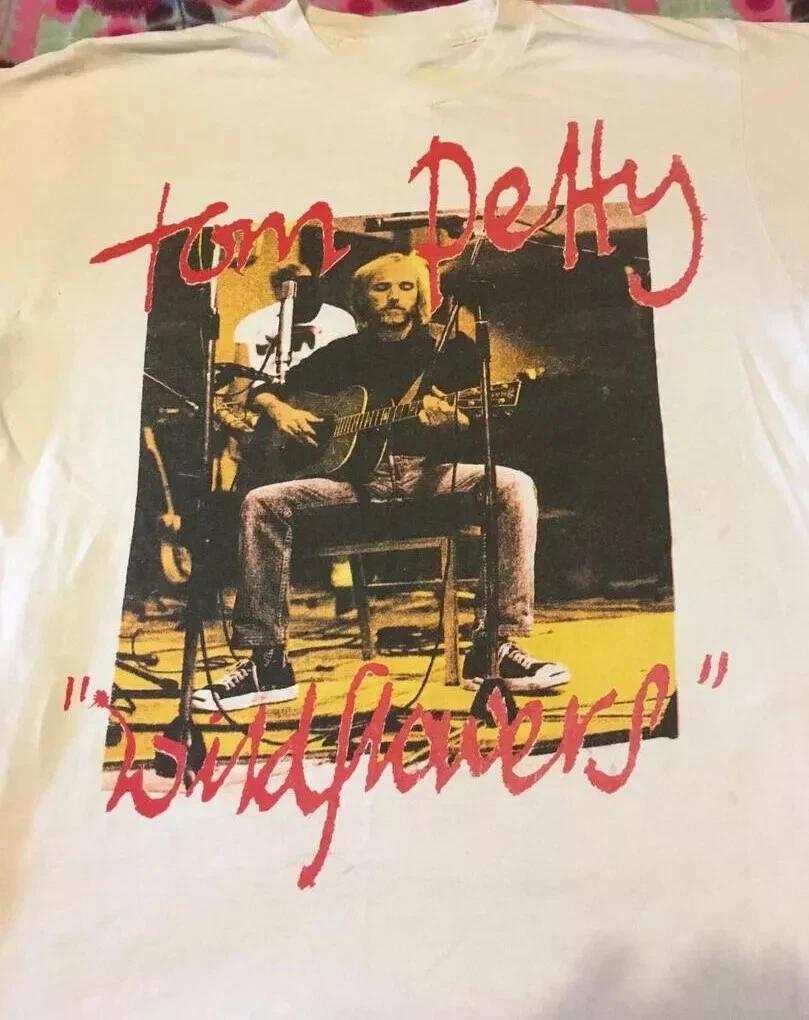 Rare TOM PETTY WILDFLOWERS CONCERT Cotton White Men S-234XL T-Shirt XL