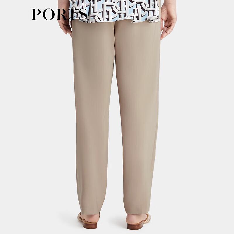 PORTS Women's Spring Pleated Straight-Leg Trousers LP8P018RWF051